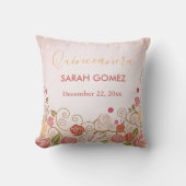 金ゴールドピンクエレガントキンセアニェラ クッション (正面)