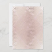 金ゴールドピンクオーバル幾何学アールデコギャツビー結婚ズ 招待状 (裏面)