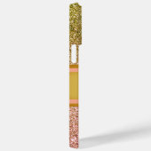 金ゴールドピンクグラデーションのキラキラGlam名モノグラムガーリー Case-Mate iPhoneケース (裏面 / 右)