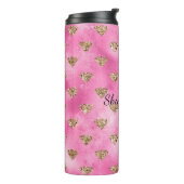 金ゴールドピンクグラムグリッターダイヤモンドジュエル タンブラー (回転左)