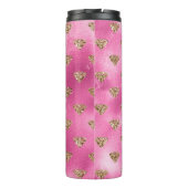 金ゴールドピンクグラムグリッターダイヤモンドジュエル タンブラー (裏面)