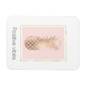 金ゴールドピンクグラムトロピカルパイナップル マグネット (横)