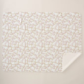 金ゴールドピンクグラムパールクリスマス シェルパブランケット (正面(横))