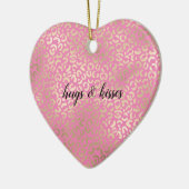 金ゴールドピンクグラムヒョウ セラミックオーナメント (左)