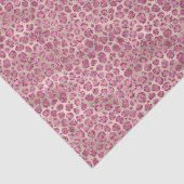 金ゴールドピンクグリジーグリッターヒョウ印刷 薄葉紙 (詳細)