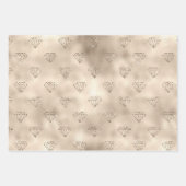 金ゴールドピンクグリッターダイヤモンド ラッピングペーパーシート (正面3)