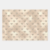 金ゴールドピンクグリッターダイヤモンド ラッピングペーパーシート (正面2)