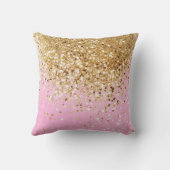 金ゴールドピンクグリッター#1 クッション (裏面)