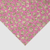 金ゴールドピンクグリッツヒョウ印刷 薄葉紙 (詳細)