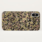 金ゴールドピンクグリーンブラックカモフラージパターンプリント Case-Mate iPhoneケース (裏面(横))