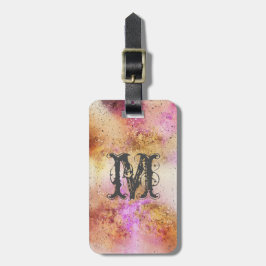 金ゴールドピンクスカイウォーターパーソナライズされたカラー ラゲッジタグ