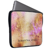 金ゴールドピンクスカイウォーター色 ラップトップスリーブ (正面右)