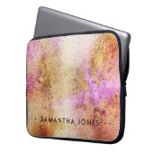 金ゴールドピンクスカイウォーター色 ラップトップスリーブ (正面左)