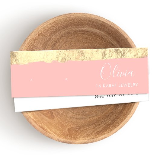 金ゴールドピンクスタッドイヤリングディスプレイカード
