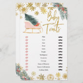 金ゴールドピンクスリー冬ベビーシャワーベビー特性 (正面/裏面)