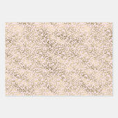 金ゴールドピンクゼブラアニマルプリント ラッピングペーパーシート (正面2)