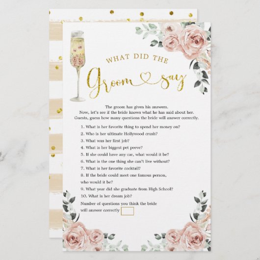 金ゴールドピンクダスティバラソイリー新郎は何と言った (正面/裏面)