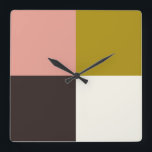 金ゴールドピンクチョコレートアイボリー スクエア壁時計<br><div class="desc">... </div>