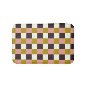 金ゴールドピンクチョコレートアイボリー バスマット