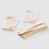 金ゴールドピンクトロピカルハイビスカスフラワー結婚式 プログラム ハンドファン (組立なし)