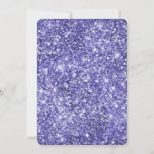 金ゴールドピンクパープルグリッターライムユニコーン誕生日 招待状 (裏面)