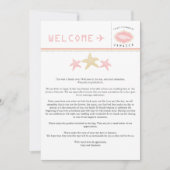 金ゴールドピンクヒトジャマイカ結婚のウェルカムレター (正面)