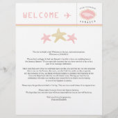 金ゴールドピンクヒトジャマイカ結婚のウェルカムレター (正面)