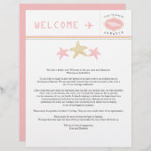 金ゴールドピンクヒトジャマイカ結婚のウェルカムレター (正面/裏面)