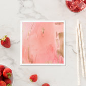 金ゴールドピンクピーチウォーターエレガントカラー スタンダードカクテルナプキン (インサイチュ)