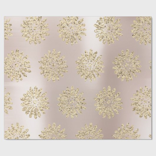 金ゴールドピンクフォキエグリッターフローラパール赤面 ラッピングペーパー (フラット)