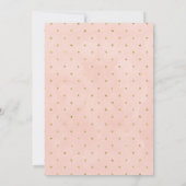 金ゴールドピンクフラミンゴベビーシャワー招待状 招待状 (裏面)