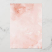 金ゴールドピンクフローラキンセアニェラ誕生日 箔招待状 (裏面)