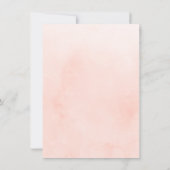 金ゴールドピンクフローラブランチバブリーブライダルシャワー 招待状 (裏面)