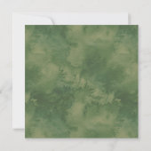 金ゴールドピンクフローラボホボタニカルスクエア結婚 招待状 (裏面)