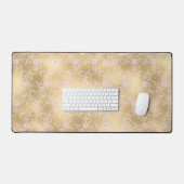 金ゴールドピンクフローラレース デスクマット (キーボード&マウス)