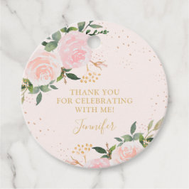 金ゴールドピンクフローラ誕生日 フェイバータグ