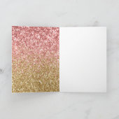 金ゴールドピンクブラック紙吹雪ラブピース カード (内部)