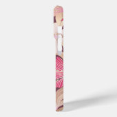 金ゴールドピンクブルゴーニュフローラ葉モノグラム Case-Mate iPhoneケース (裏面 / 左)