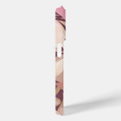 金ゴールドピンクブルゴーニュフローラ葉モノグラム Case-Mate iPhoneケース (裏面 / 右)