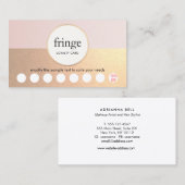 金ゴールドピンクヘアサロン8パンチロイヤリティ ロイヤリティカード (正面/裏面)