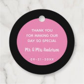 金ゴールドピンクホットココア爆弾 |あり結婚がとう フェイバータグ (裏面)