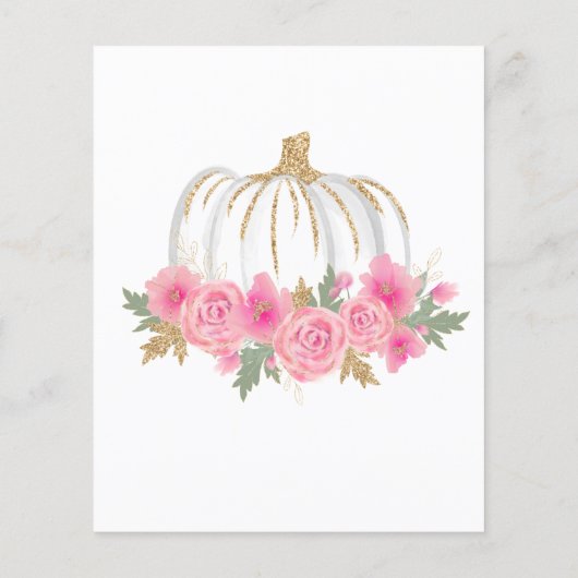 金ゴールドピンクホワイトカボチャベビータイムカプセルカード (裏面)