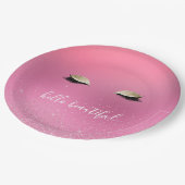 金ゴールドピンクリグジーな目 ペーパープレート (アングル)