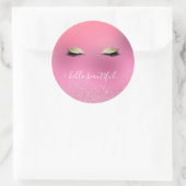 金ゴールドピンクリグジーな目 ラウンドシール (バッグ)