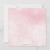 金ゴールドピンクローズフローラティーパーティーブライダルシャワー 招待状 (裏面)