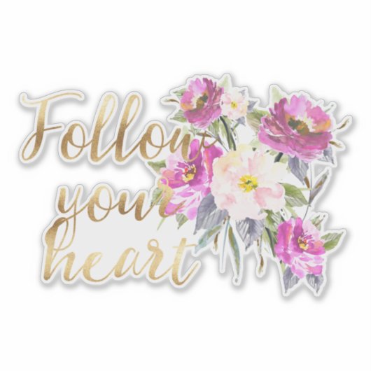 金ゴールドピンク後を追フローラハート水色 シール (正面)