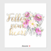 金ゴールドピンク後を追フローラハート水色 シール (シート)