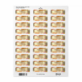 金ゴールドピンク水色フェイク箔差出人住所 ラベル (フルシート)