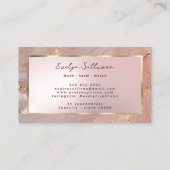 金ゴールドピンク流体大理石の名刺 名刺 (裏面)