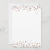 金ゴールドピンク紙吹雪卒業パーティー招待状 招待状 (裏面)